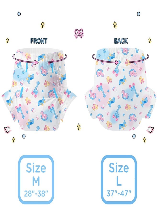 CutiePlusU Adult Diapers 10 Pieces,Rocking Fun Disposable Incontinence Briefs with Tabs for Women and Men, Maximum Overnight Absorbency(Large 37"-47") - Image 3